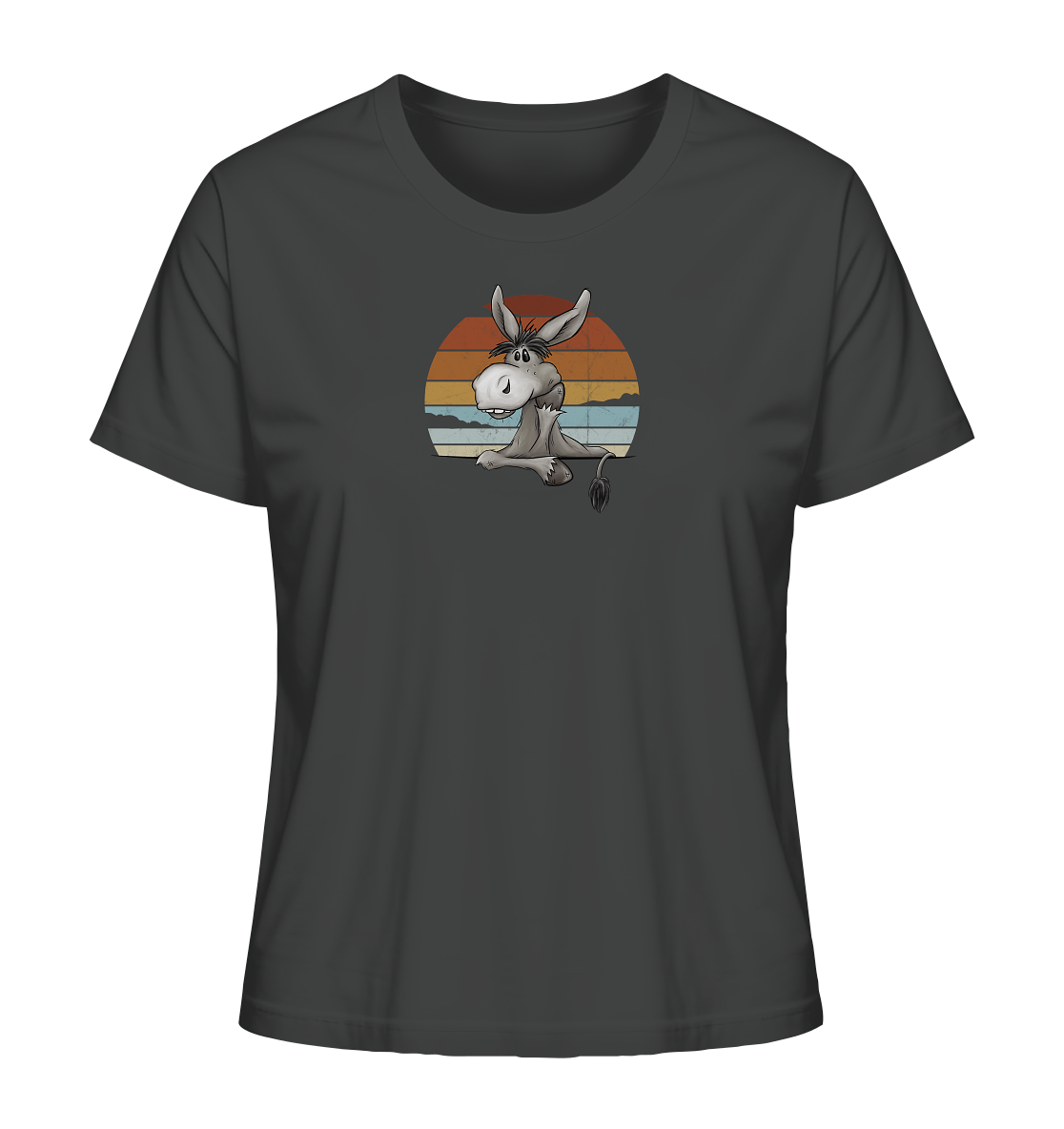 Lässiges Maultier Retro Esel - Ladies Organic Shirt