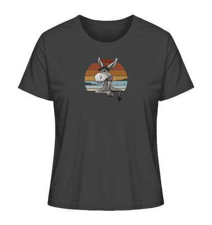 Lässiges Maultier Retro Esel - Ladies Organic Shirt