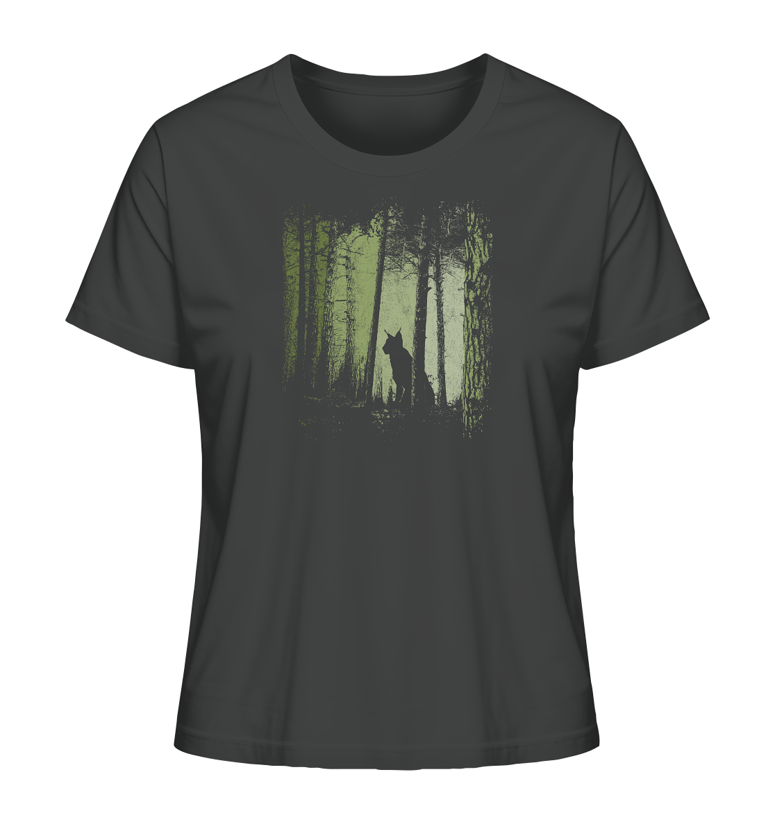 Luchs Wildkatze im Zwielicht Wald - Ladies Organic Shirt