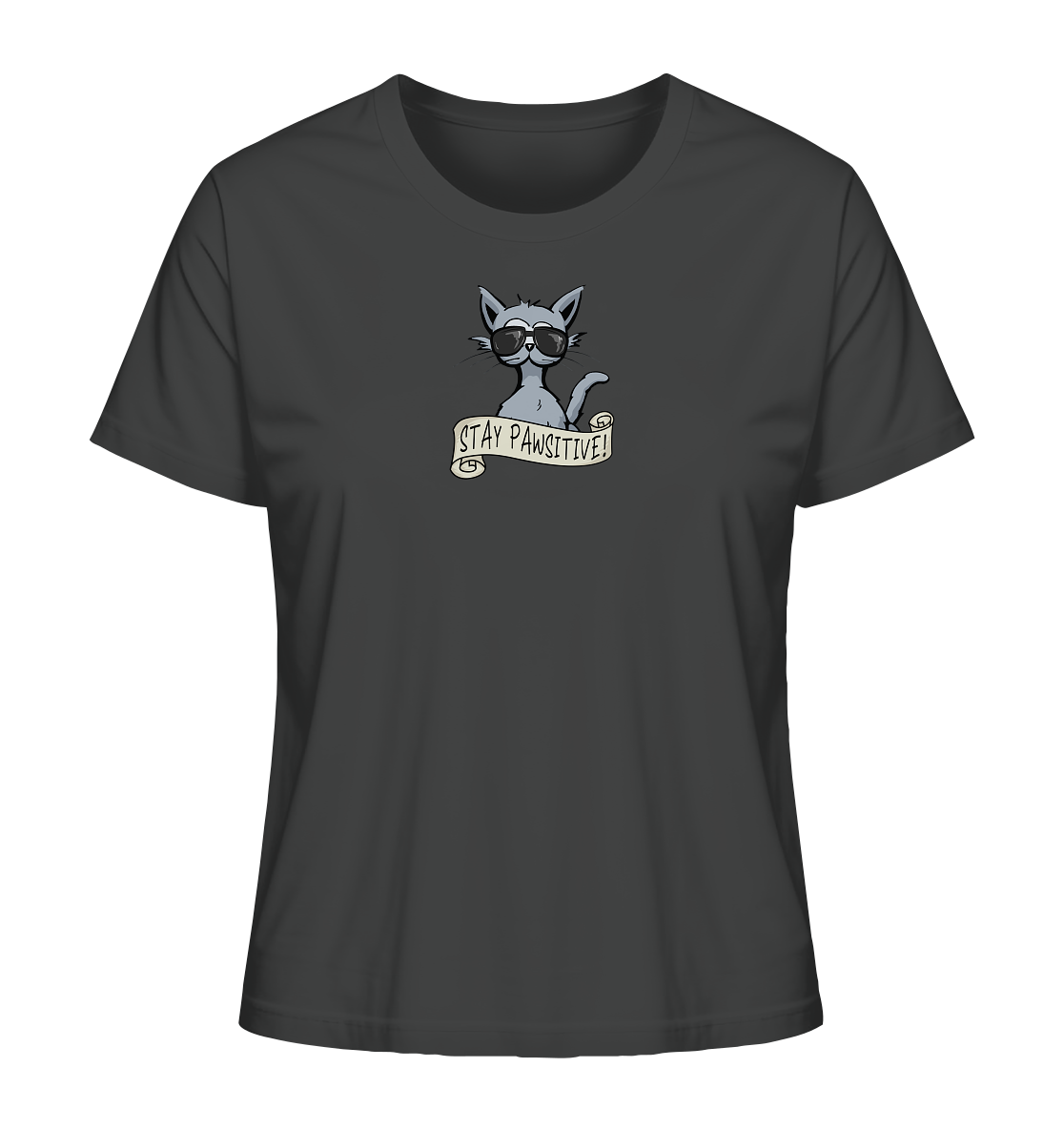Stay Pawsitive Bleib lässig Hipster Katze - Ladies Organic Shirt