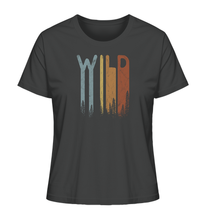 Wild Retro Schriftzug - Ladies Organic Shirt