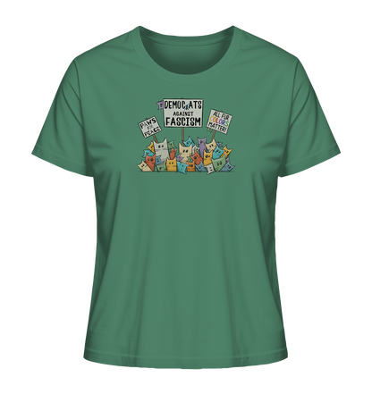 Demo-Katzen gegen Faschismus und für Vielfalt - Ladies Organic Shirt
