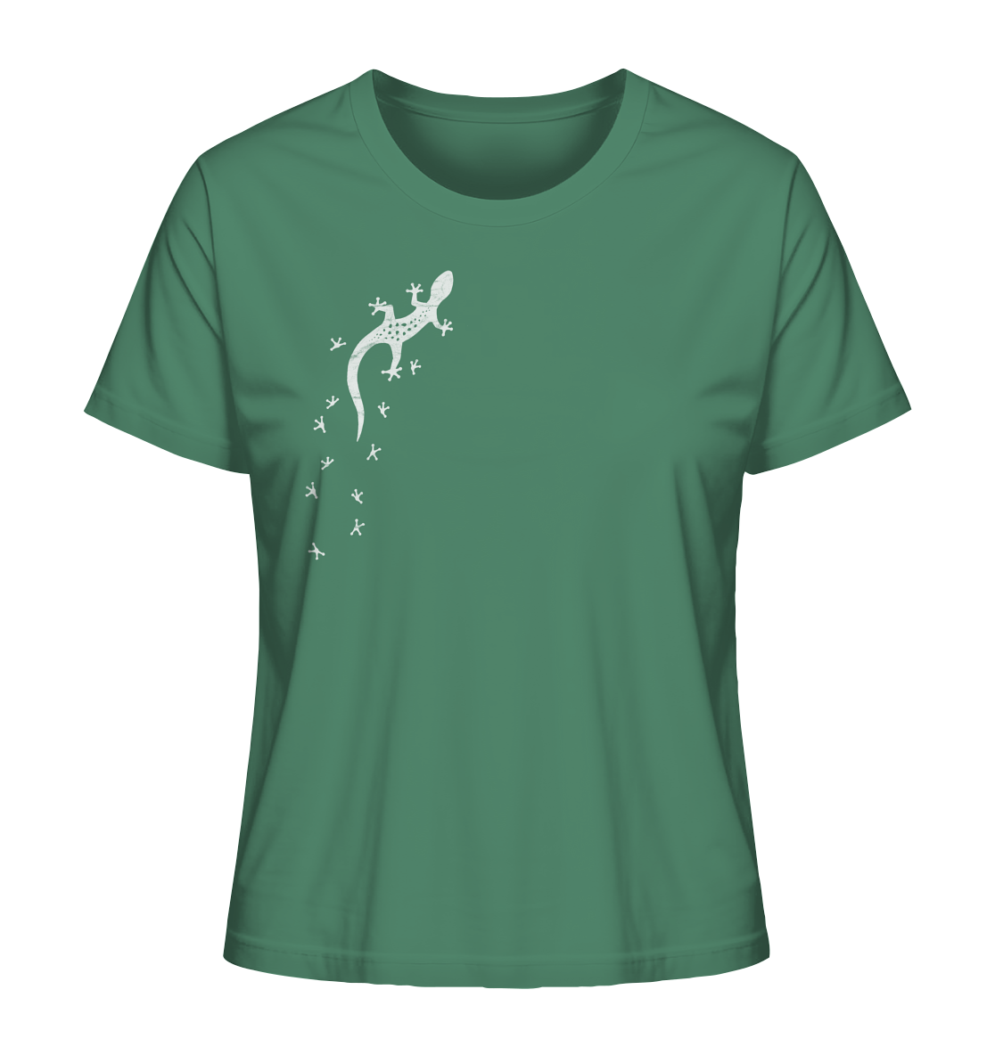 Gecko Eidechse Silhouette hell - Ladies Organic Shirt