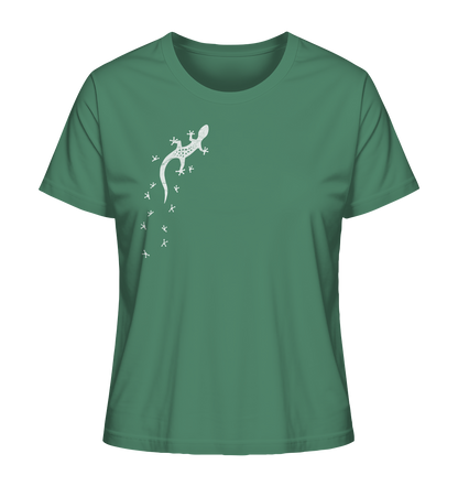 Gecko Eidechse Silhouette hell - Ladies Organic Shirt
