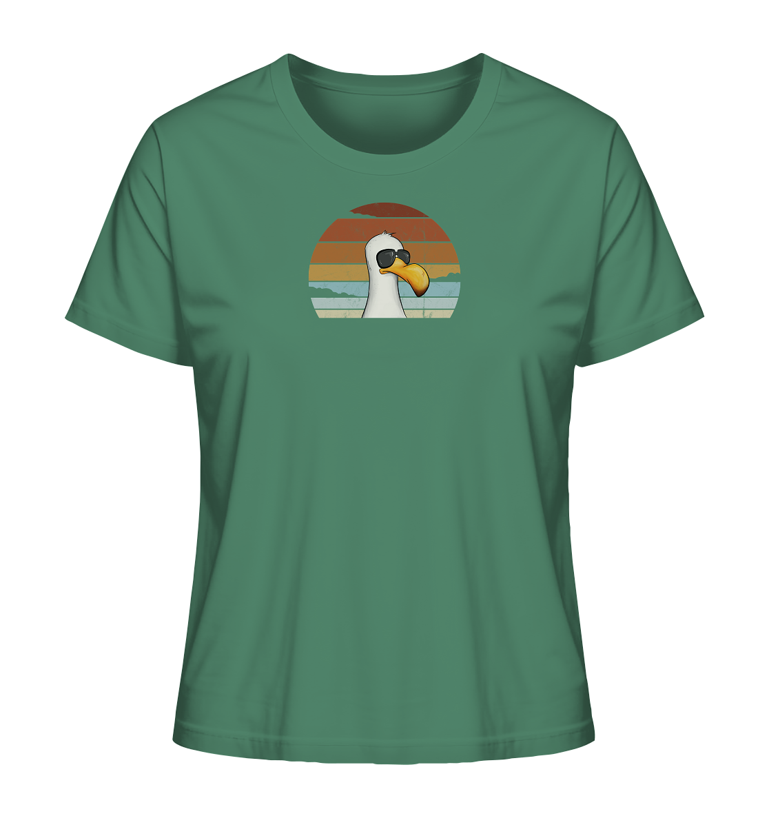 Cool lässige Retro Möwe - Ladies Organic Shirt
