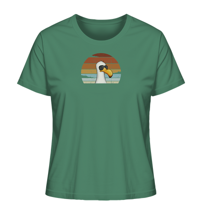 Cool lässige Retro Möwe - Ladies Organic Shirt
