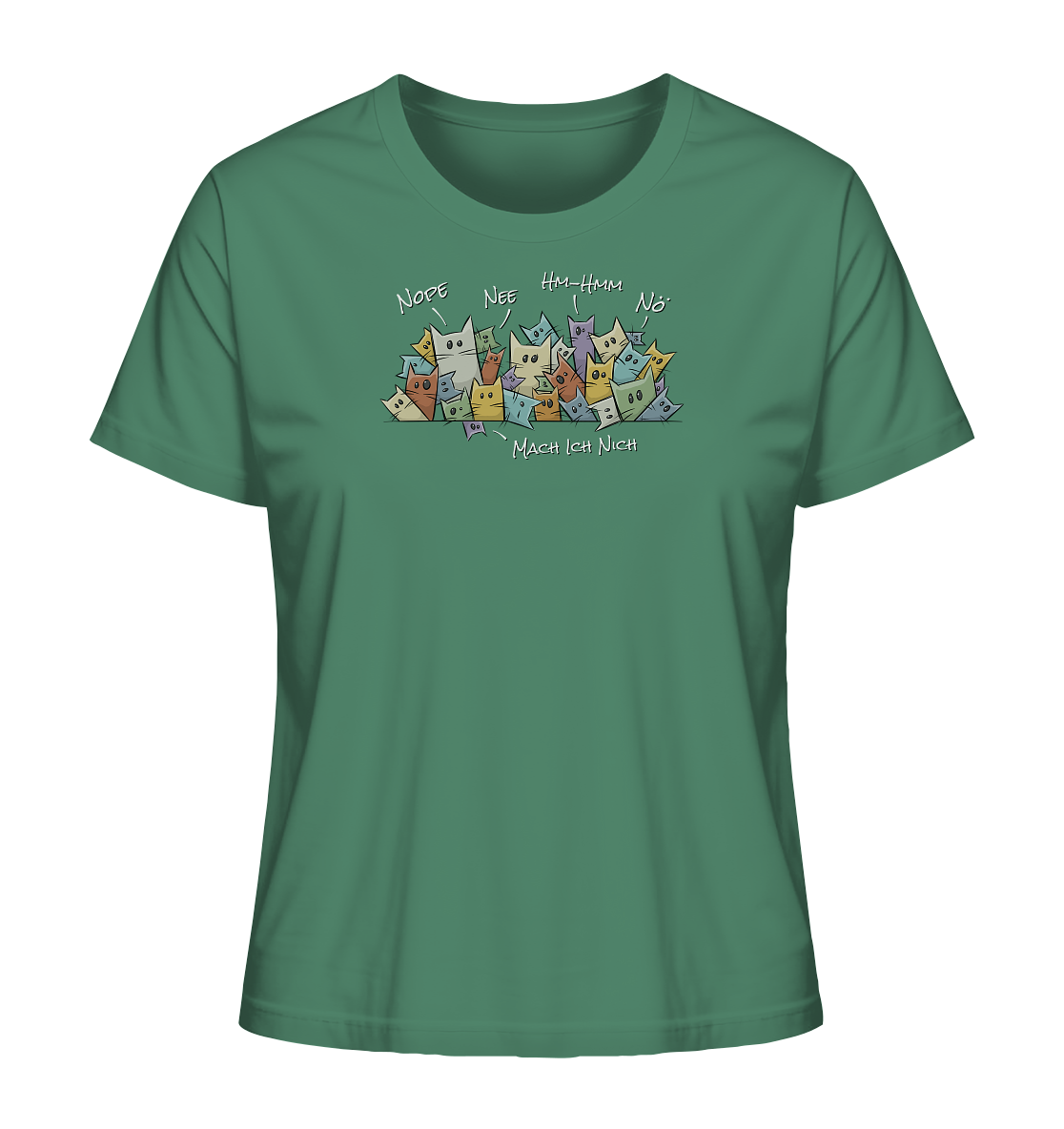 Nope, Nee, Nö Katzen - Ladies Organic Shirt