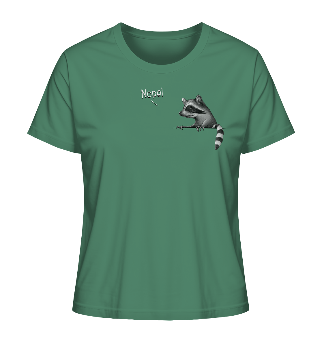 Nope! Frecher verwegener Waschbär - Ladies Organic Shirt