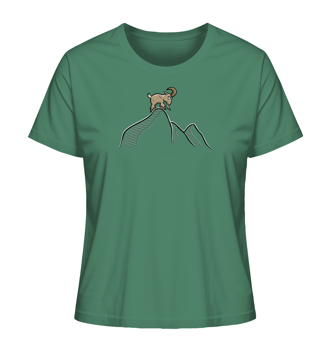 Ziegenbock in den Bergen - Ladies Organic Shirt