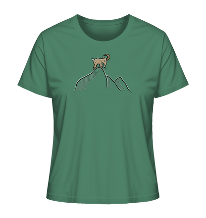 Ziegenbock in den Bergen - Ladies Organic Shirt