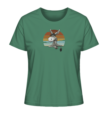 Lässiges Maultier Retro Esel - Ladies Organic Shirt