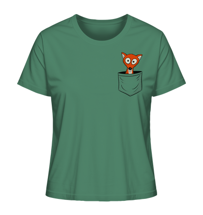 Fuchs in der Brusttasche | Taschen-Fuchs - Ladies Organic Shirt
