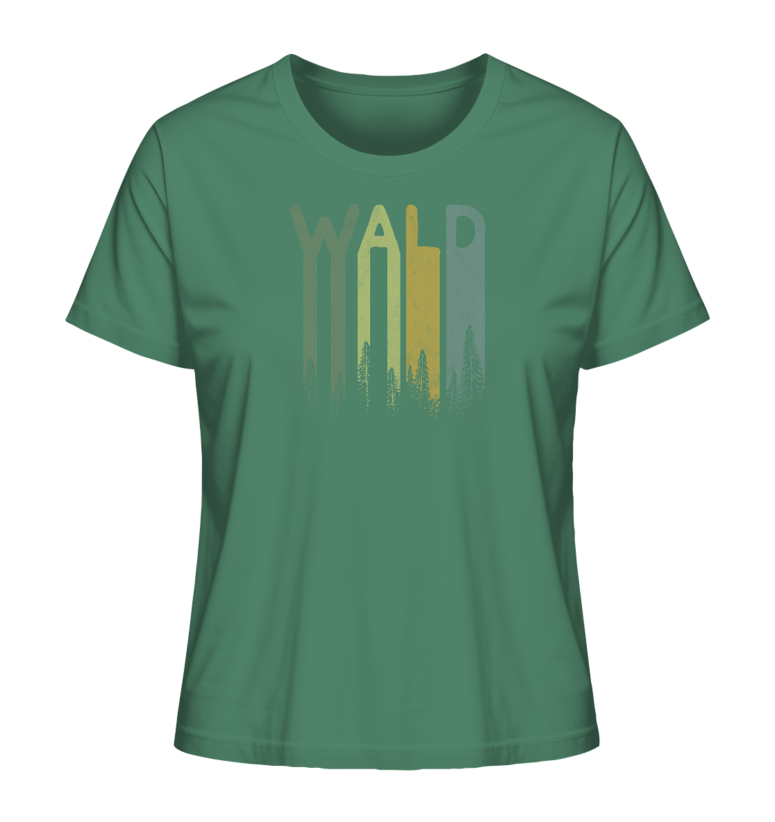 Wald Retro Forst Schriftzug - Ladies Organic Shirt