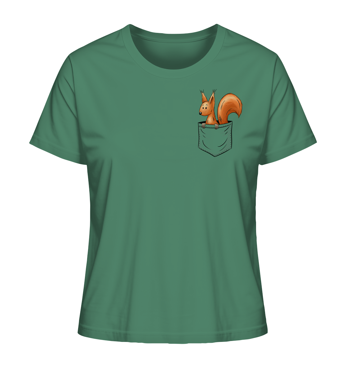 Lässiges Eichhörnchen In Tasche - Ladies Organic Shirt