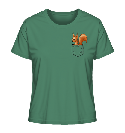 Lässiges Eichhörnchen In Tasche - Ladies Organic Shirt