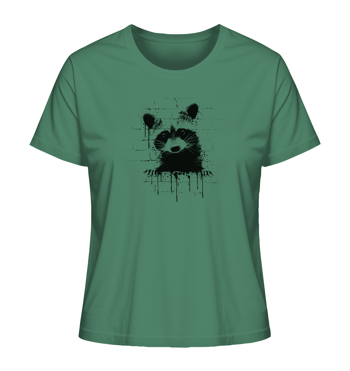 Funky Street Art Waschbär - Ladies Organic Shirt