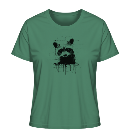 Funky Street Art Waschbär - Ladies Organic Shirt