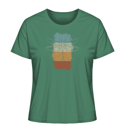 Retro Kunst Libelle | Vintage Dragonfly - Ladies Organic Shirt