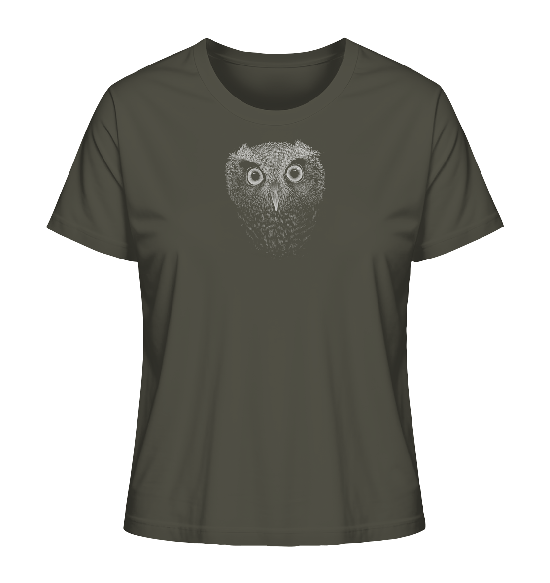 Eule Kritzelkunst Illustration - Ladies Organic Shirt