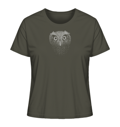Eule Kritzelkunst Illustration - Ladies Organic Shirt
