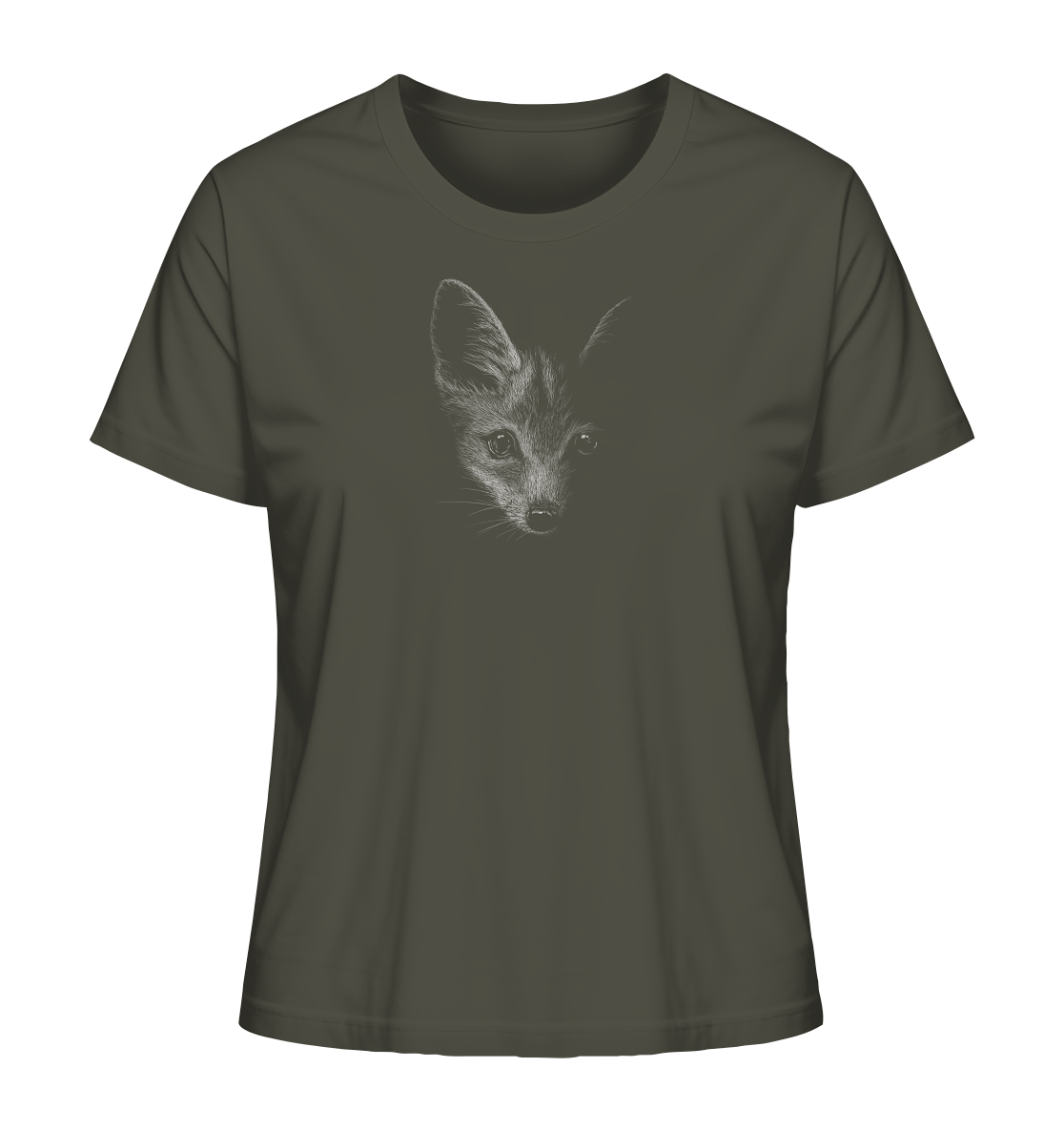 Fuchs Kritzelkunst Illustration - Ladies Organic Shirt