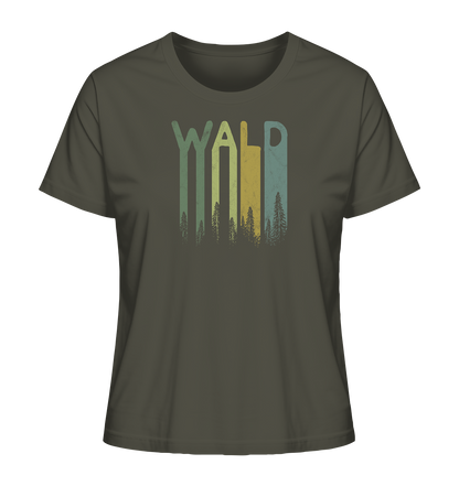 Wald Retro Forst Schriftzug - Ladies Organic Shirt