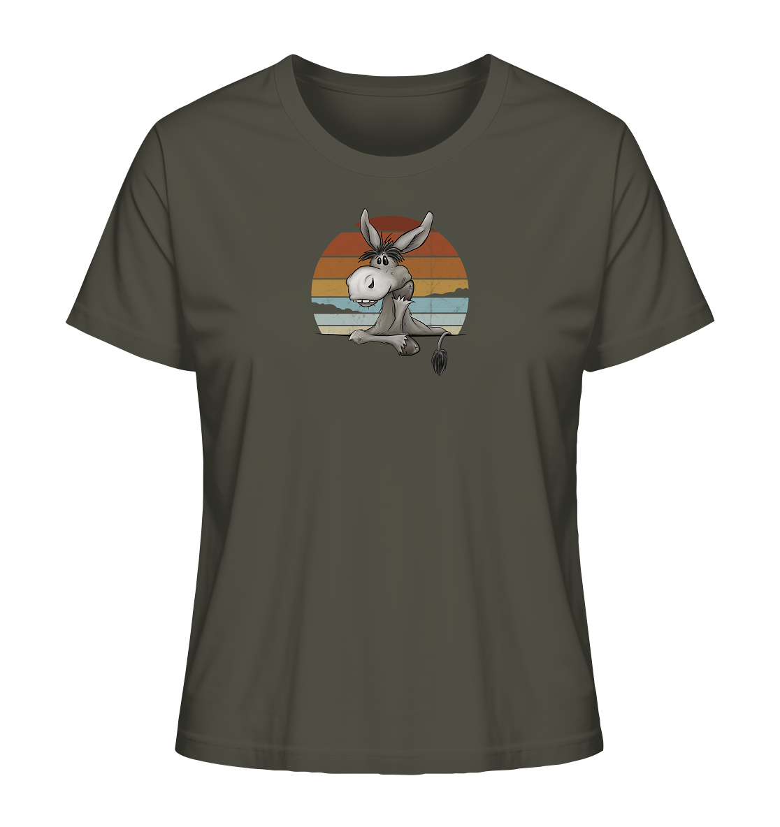 Lässiges Maultier Retro Esel - Ladies Organic Shirt