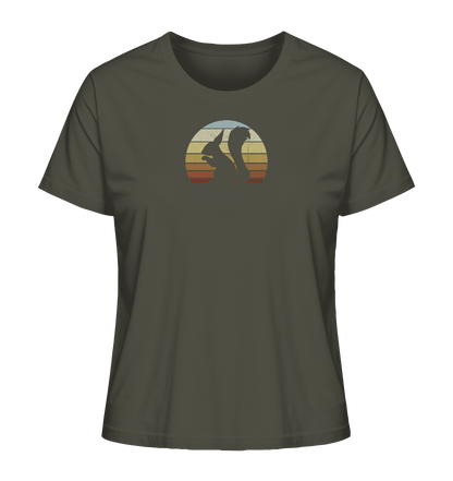 Retro Eichhörnchen Silhouette - Ladies Organic Shirt