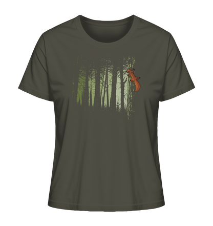 Eichhörnchen im Zwielicht-Wald - Ladies Organic Shirt