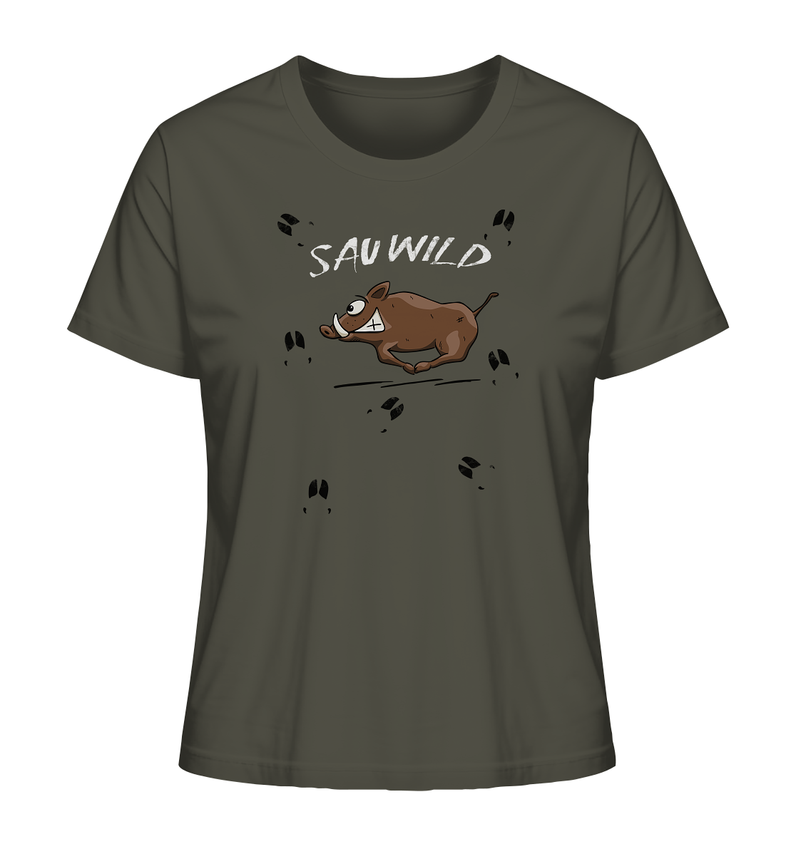 Sauwild wilde Sau | Wildschwein Keiler - Ladies Organic Shirt