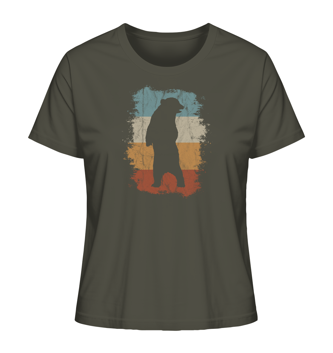 Retro Bären-Silhouette - Ladies Organic Shirt