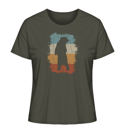 Retro Bären-Silhouette - Ladies Organic Shirt