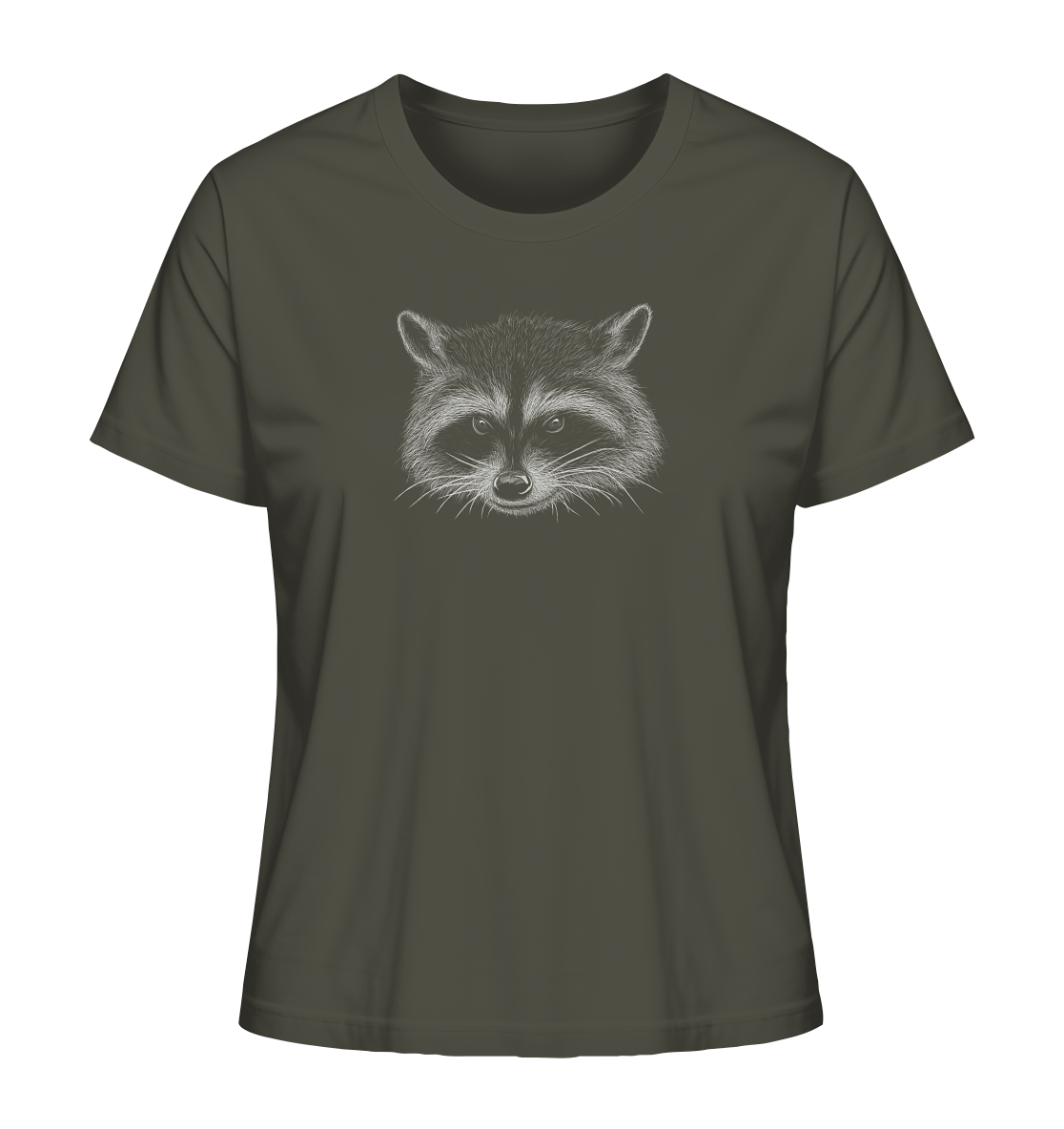 Waschbär Illustration Kritzelkunst - Ladies Organic Shirt