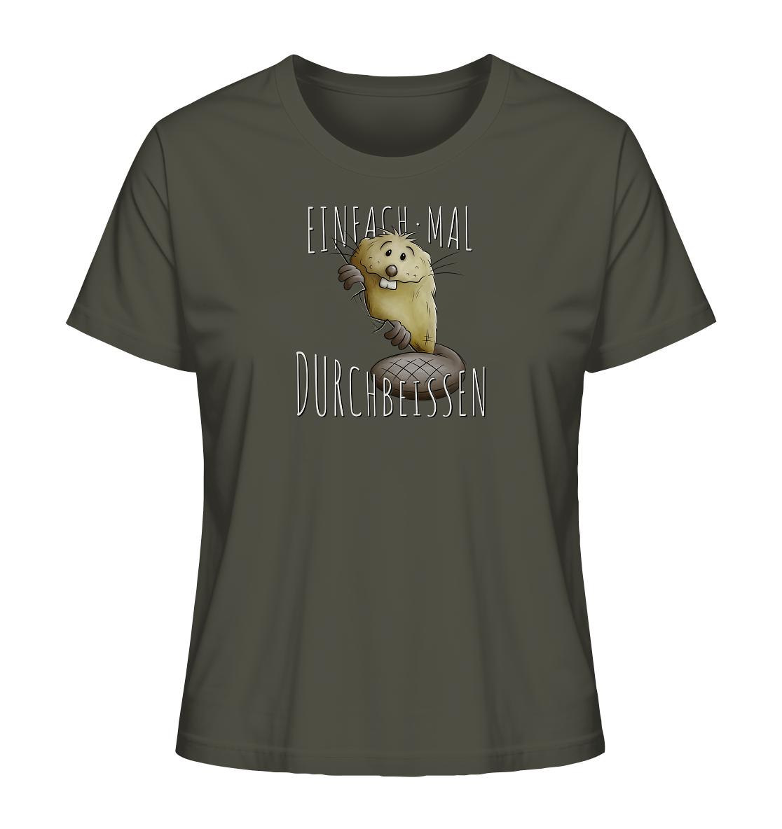 Einfach mal Durchbeissen Biber - Ladies Organic Shirt