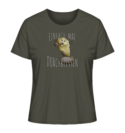 Einfach mal Durchbeissen Biber - Ladies Organic Shirt