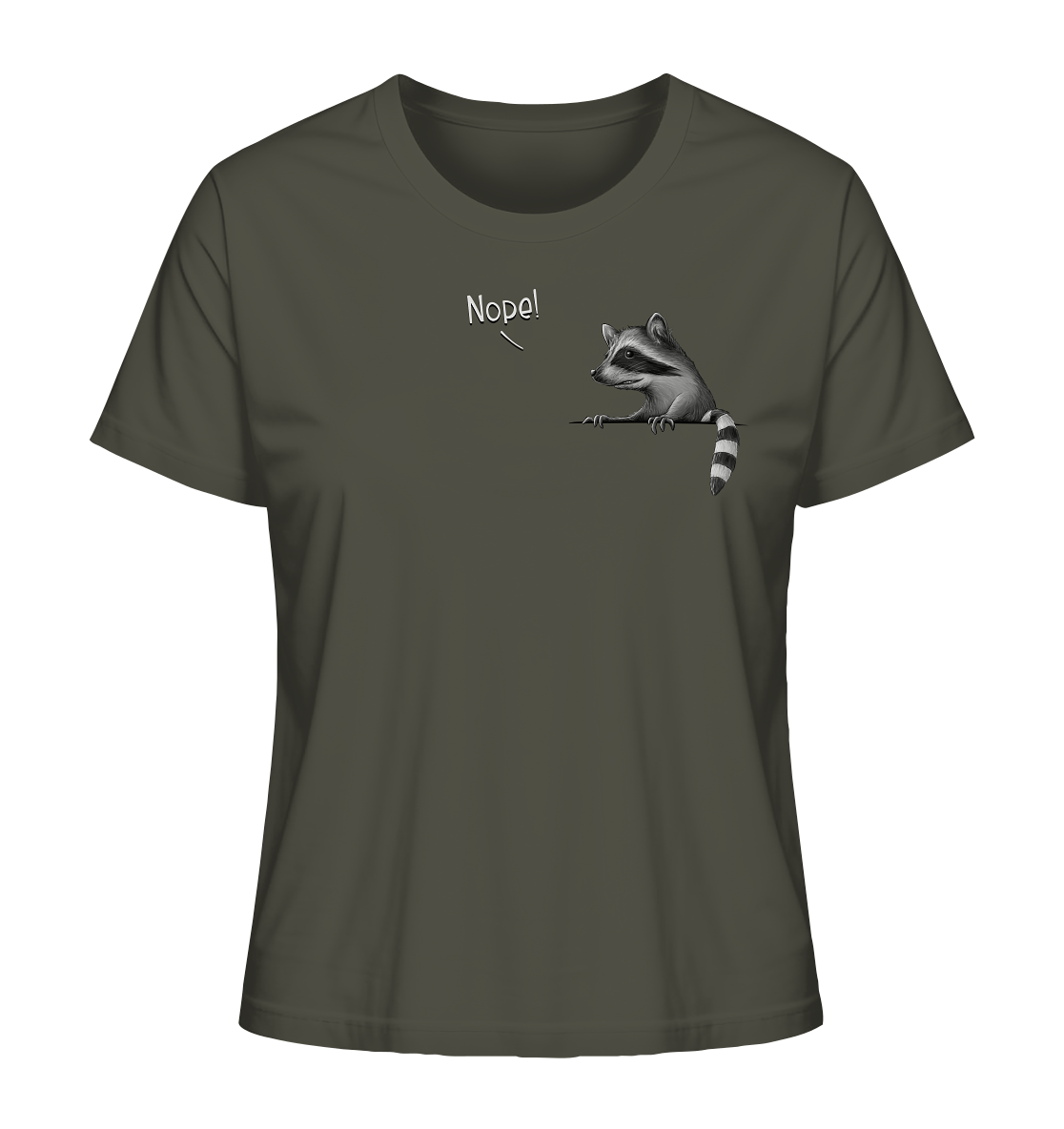 Nope! Frecher verwegener Waschbär - Ladies Organic Shirt