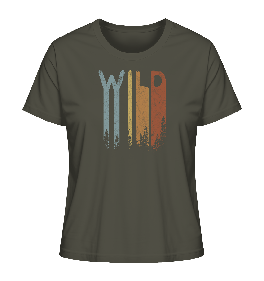 Wild Retro Schriftzug - Ladies Organic Shirt