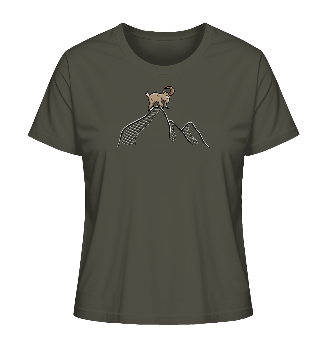 Ziegenbock in den Bergen - Ladies Organic Shirt