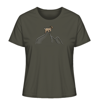 Ziegenbock in den Bergen - Ladies Organic Shirt