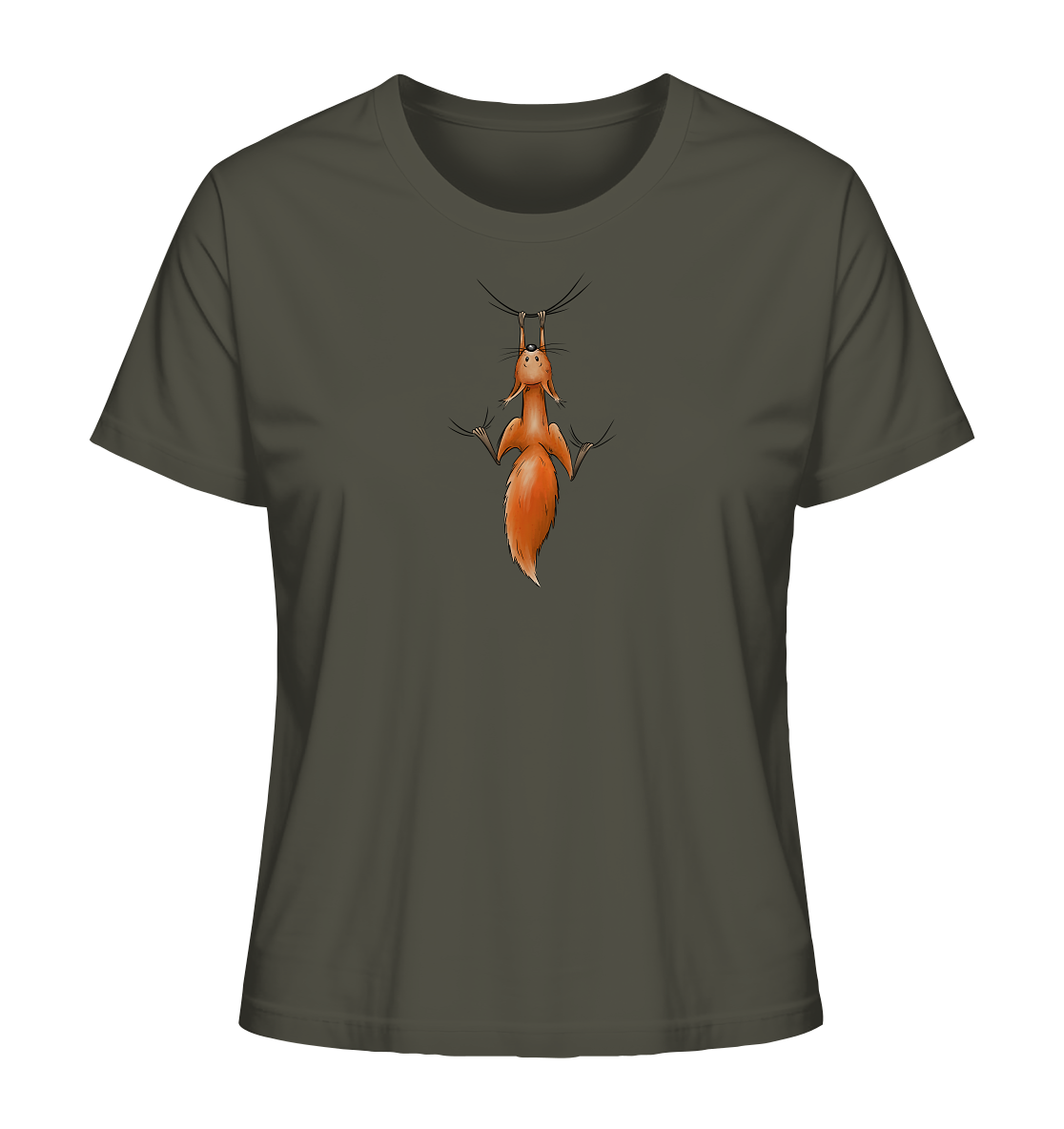 Rotes Eichhörnchen hängt ab - Ladies Organic Shirt