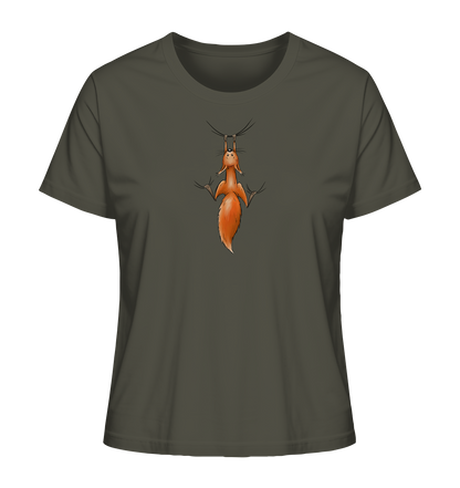 Rotes Eichhörnchen hängt ab - Ladies Organic Shirt