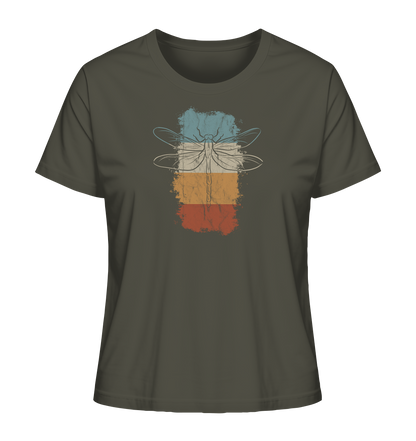 Retro Kunst Libelle | Vintage Dragonfly - Ladies Organic Shirt