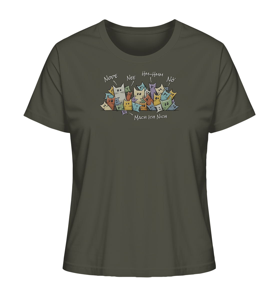 Nope, Nee, Nö Katzen - Ladies Organic Shirt