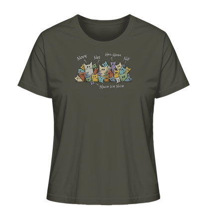 Nope, Nee, Nö Katzen - Ladies Organic Shirt