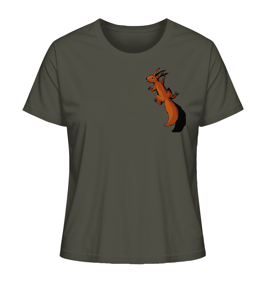 Süßes Eichhörnchen klettert - Ladies Organic Shirt