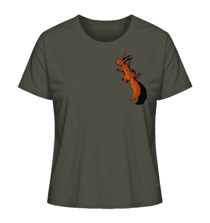 Süßes Eichhörnchen klettert - Ladies Organic Shirt