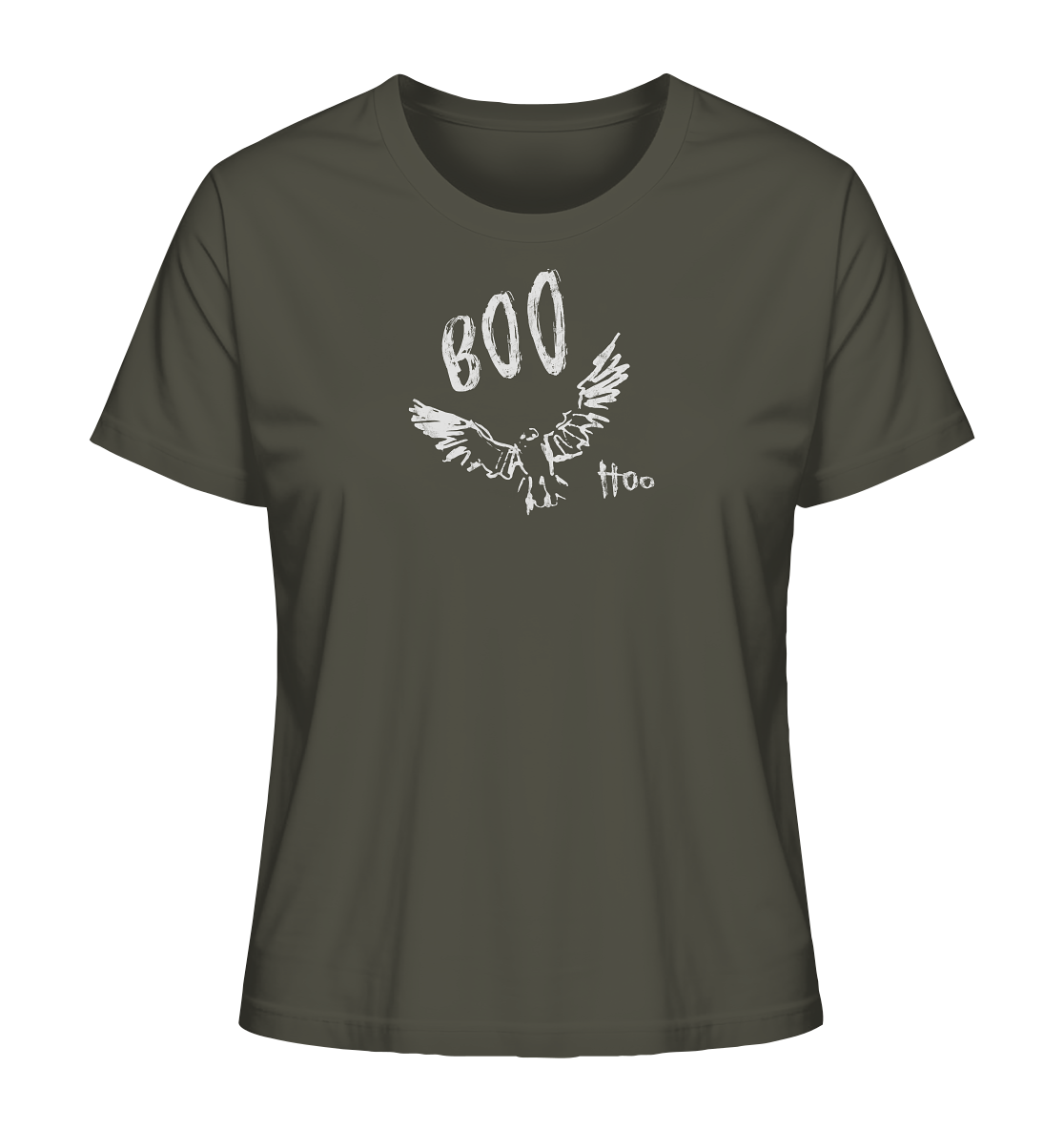 Boo Hoo! Fliegende Eule  - Ladies Organic Shirt