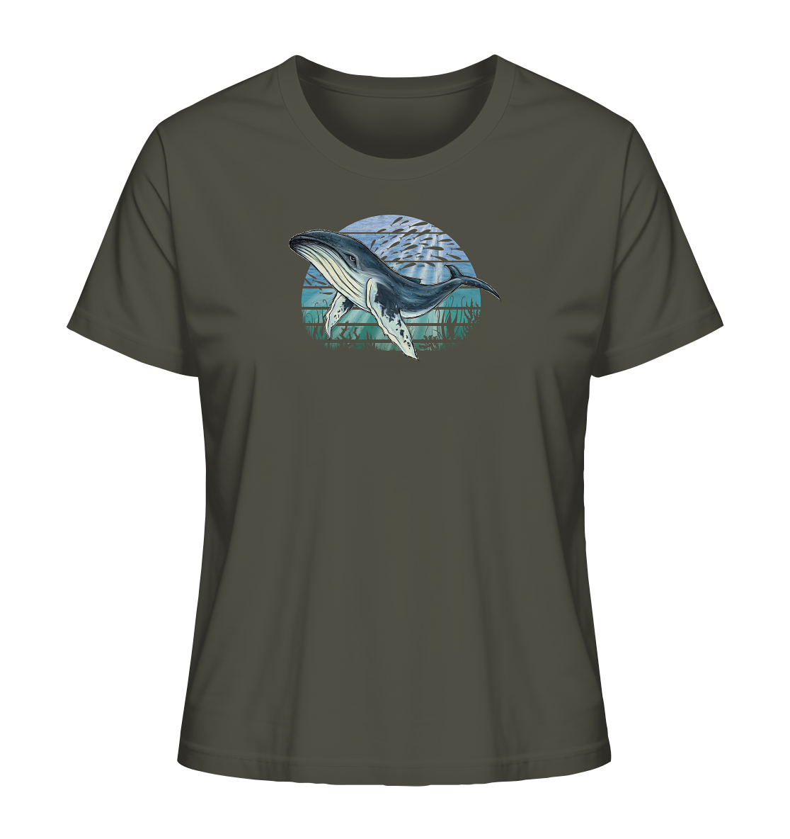Retro Unterwasser Buckelwal - Ladies Organic Shirt