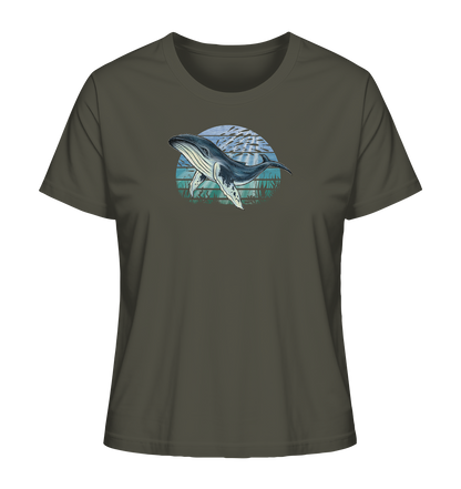 Retro Unterwasser Buckelwal - Ladies Organic Shirt