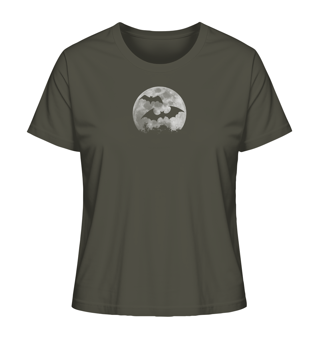 Fledermaus Silhouetten bei Vollmond - Ladies Organic Shirt